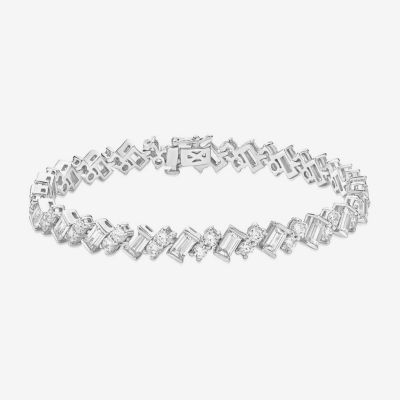 Diamonart Sterling Silver Solid Link Bracelet