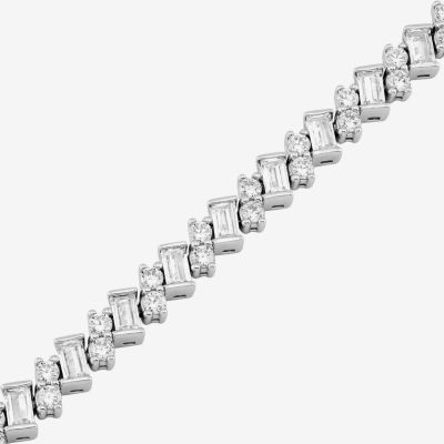 Diamonart Sterling Silver Solid Link Bracelet