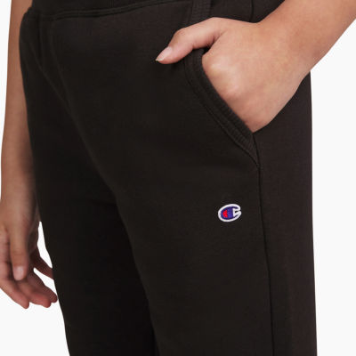 Champion Big Girls Mid Rise Cuffed Fleece Jogger Pant