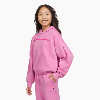 Champion Big Kid Girls Long Sleeve Embroidered Fleece Hoodie