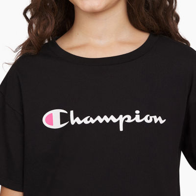 Champion Big Girls Crew Neck Short Sleeve Graphic T-Shirt