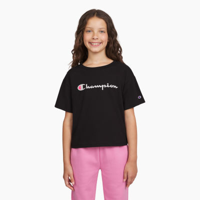 Champion Big Girls Crew Neck Short Sleeve Graphic T-Shirt