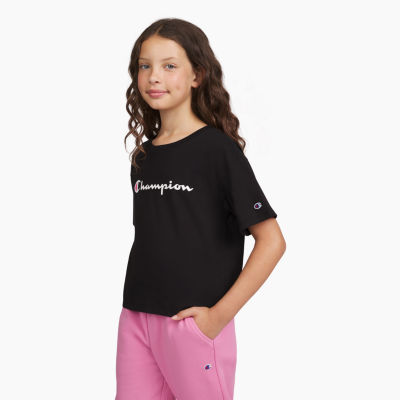 Champion Big Girls Crew Neck Short Sleeve Graphic T-Shirt