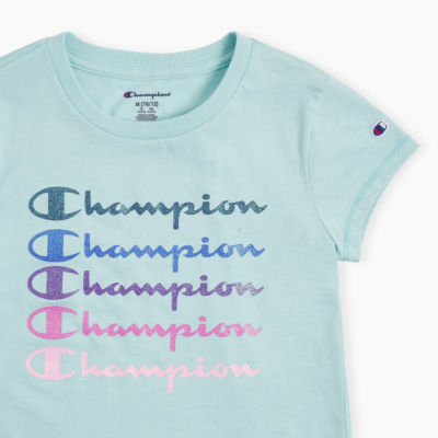 Champion Big Girls Crew Neck Short Sleeve T-Shirt