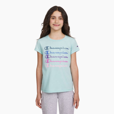 Champion Big Girls Crew Neck Short Sleeve T-Shirt