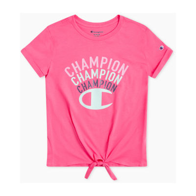 Champion Big Girls Crew Neck Short Sleeve T-Shirt