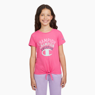 Champion Big Girls Crew Neck Short Sleeve T-Shirt