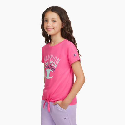 Champion Big Girls Crew Neck Short Sleeve T-Shirt