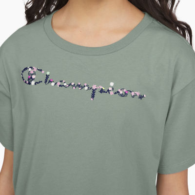 Champion Big Girls Crew Neck Short Sleeve Graphic T-Shirt