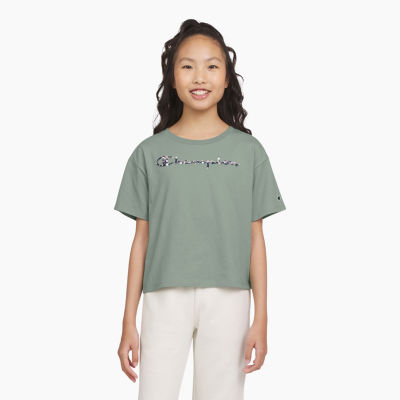 Champion Big Girls Crew Neck Short Sleeve Graphic T-Shirt