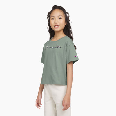 Champion Big Girls Crew Neck Short Sleeve Graphic T-Shirt