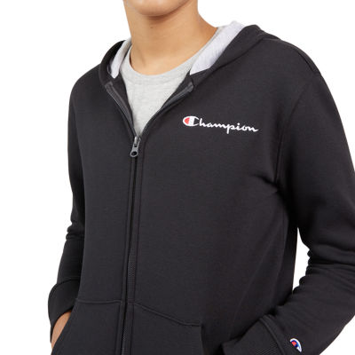 Champion Big Boys Embroidered Fleece Zipper Hoodie