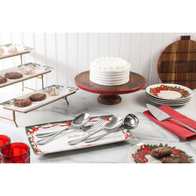 Martha Stewart Festive Bow Serving Platter Ceramic