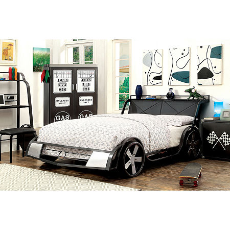 Sainz Wheeled Car Platform Bed, One Size, Gray