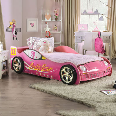 Meera Wheeled Race Car Platform Bed