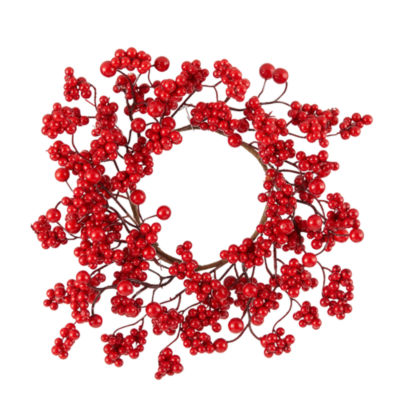 North Pole Trading Co. Red Berry Mini Indoor Christmas Wreath