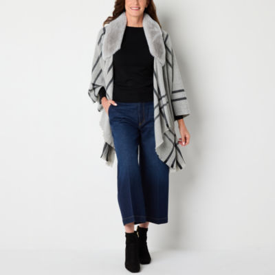 Liz Claiborne Fur Wrap Solid Wrap