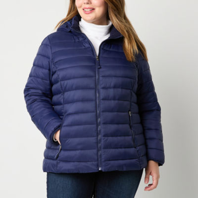 St. John's Bay Womens Plus Midweight Puffer Jacket