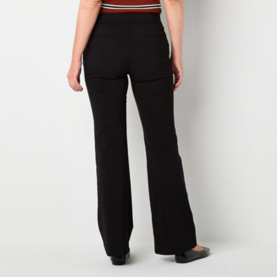 Liz Claiborne Lisa Womens Mid Rise Flare Pull-On Pants