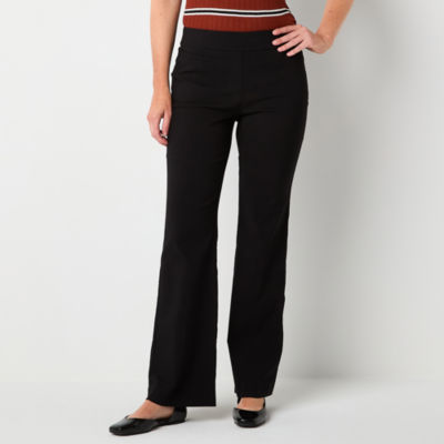 Liz Claiborne Lisa Womens Mid Rise Flare Pull-On Pants