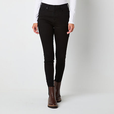 a.n.a Womens High Rise Skinny Fit Jean, 2, Black