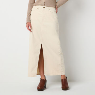 a.n.a Corduroy Womens High Rise Maxi Skirt