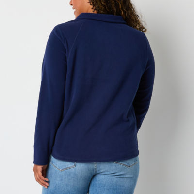 St. John's Bay Womens Mock Neck Long Sleeve Sweatshirt