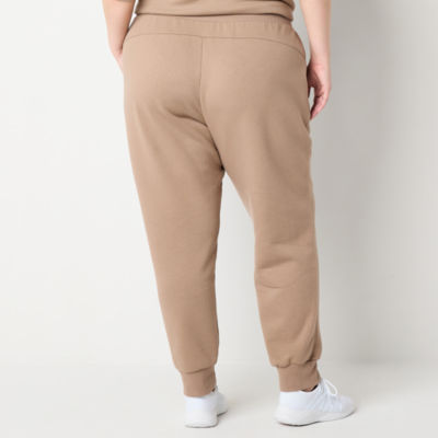 Xersion Womens Super Soft Fleece Mid Rise Plus Jogger Pant