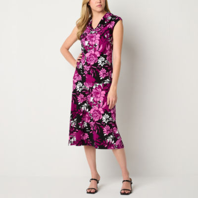 Black Label by Evan-Picone Womens Midi Skirt