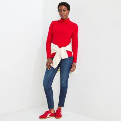 St. John's Bay Womens Turtleneck Long Sleeve T-Shirt