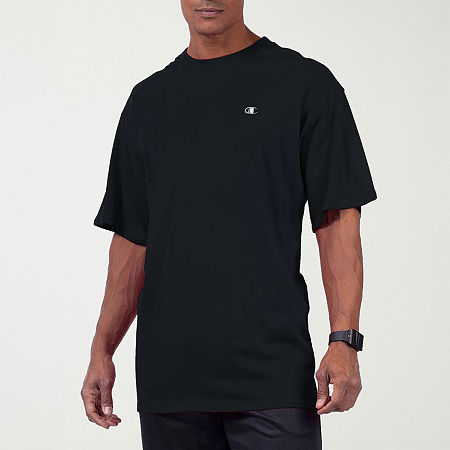 Champion Big and Tall Mens Crew Neck Short Sleeve T-Shirt, X-large Tall, Black