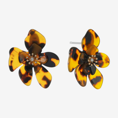 Bijoux Bar Glass 48mm Flower Stud Earrings