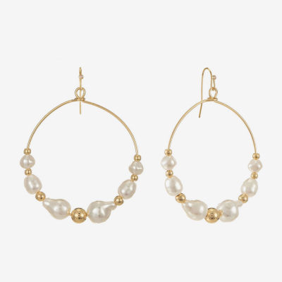Liz Claiborne Womens 59mm Hoop Earrings