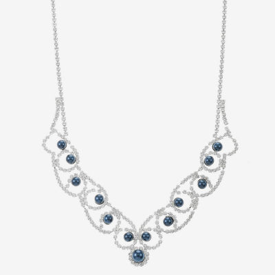 Monet Jewelry Womens Stainless Steel 17 Inch Collar Necklace