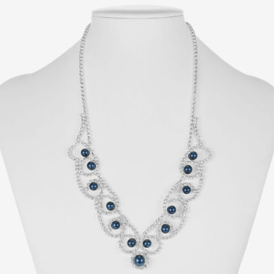 Monet Jewelry Womens Stainless Steel 17 Inch Collar Necklace