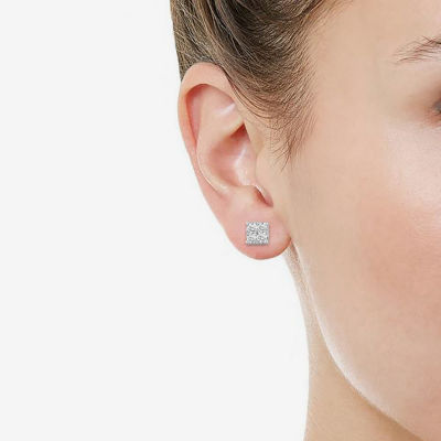 3/4 CT. T.W. Natural White Diamond 14K Gold 6.4mm Stud Earrings