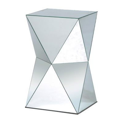Square Mirrored Pedestal Table