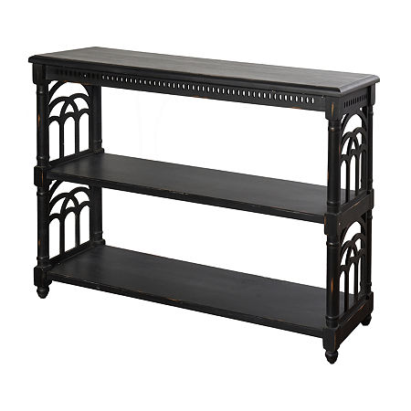 3-Tier Console Table, One Size, Black