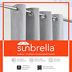 Sunbrella Canvas Light-Filtering Grommet Top Outdoor Curtain Panel