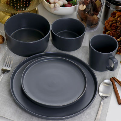 Elama Luxmatte 20-pc. Stoneware Dinnerware Set