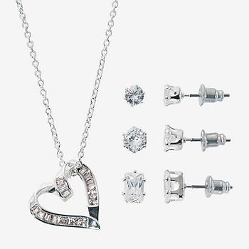 Sparkle Allure Light Up Box 4-pc. Cubic Zirconia Pure Silver Over Brass Bow  Jewelry Set - JCPenney