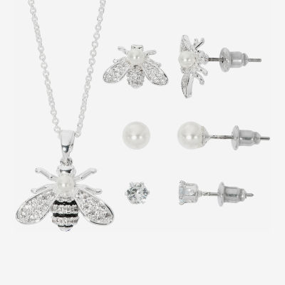 Sparkle Allure Light Up Box 4-pc. Cubic Zirconia Pure Silver Over Brass Bow  Jewelry Set - JCPenney