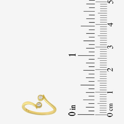 White Cubic Zirconia 10K Gold Adjustable Toe Ring