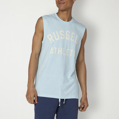 Russell Athletics Mens Crew Neck Sleeveless Muscle T-Shirt, Color ...