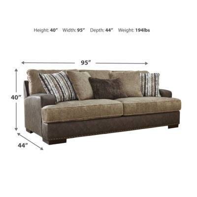 Signature Design by Ashley® Alesbury Faux Leather Track-Arm Sofa