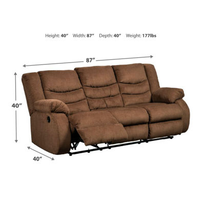 Signature Design by Ashley® Henderson Pad-Arm Reclining Sofa