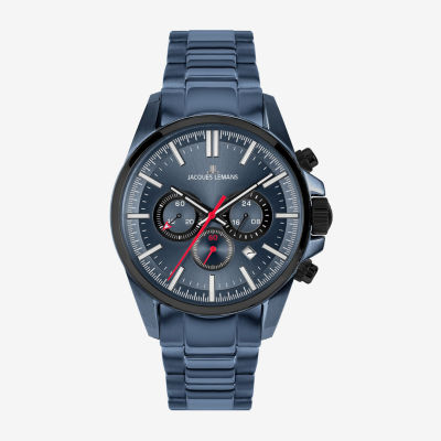 Jacques Lemans Mens Blue Stainless Steel Bracelet Watch Wjl0027601