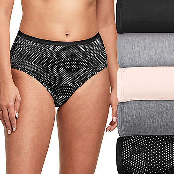 Hanes Women's Nylon Brief Underwear, 6-Pack