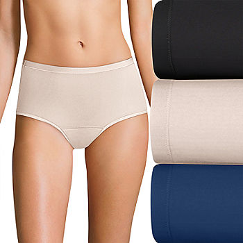 Hanes 45UOBB Cotton Blend Boxer Brief Panty - 3 Pack
