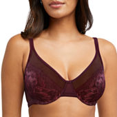 Paramour Lotus Embroidered Unlined Bra-115088, Color: Tango Red